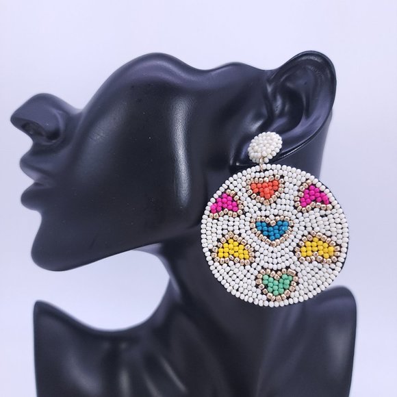 Seed bead Earring, Handmade, made in India, A gift for you, ONLY 1 LEFT!!! - Picture 4 of 11